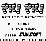 Pri Pri - Primitive Princess! (Japan) Title Screen